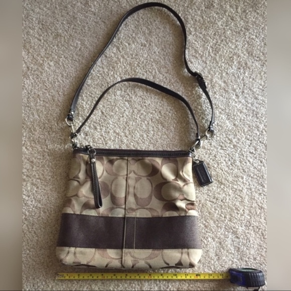 Coach Handbags - Coach Signature Stripe Convertible Handbag